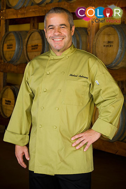 Picture of Chef Works - 2833 - Genova Lime Basic Chef Coat